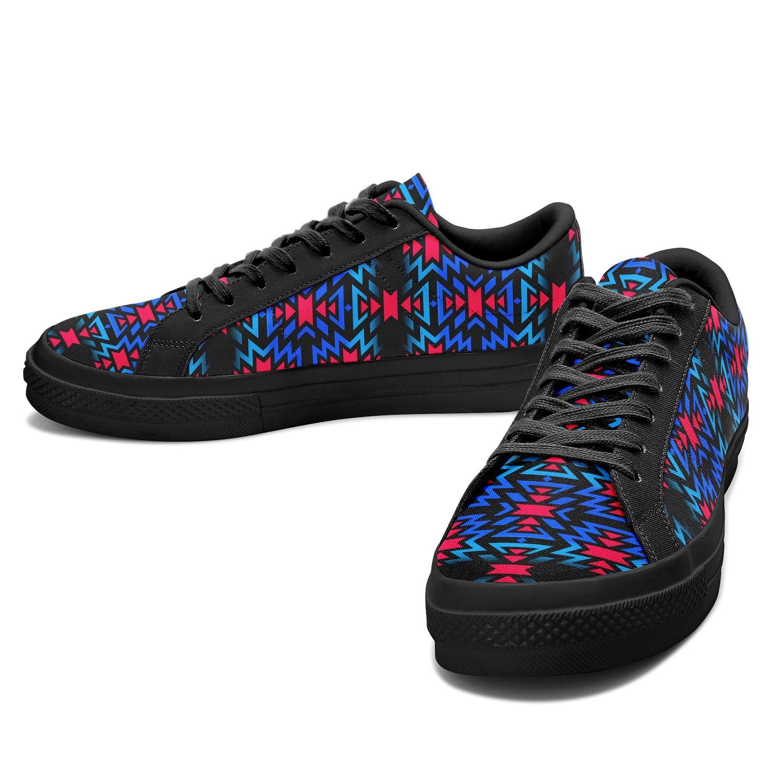 Black Fire Dragonfly Aapisi Low Top Canvas Shoes Black Sole 49 Dzine
