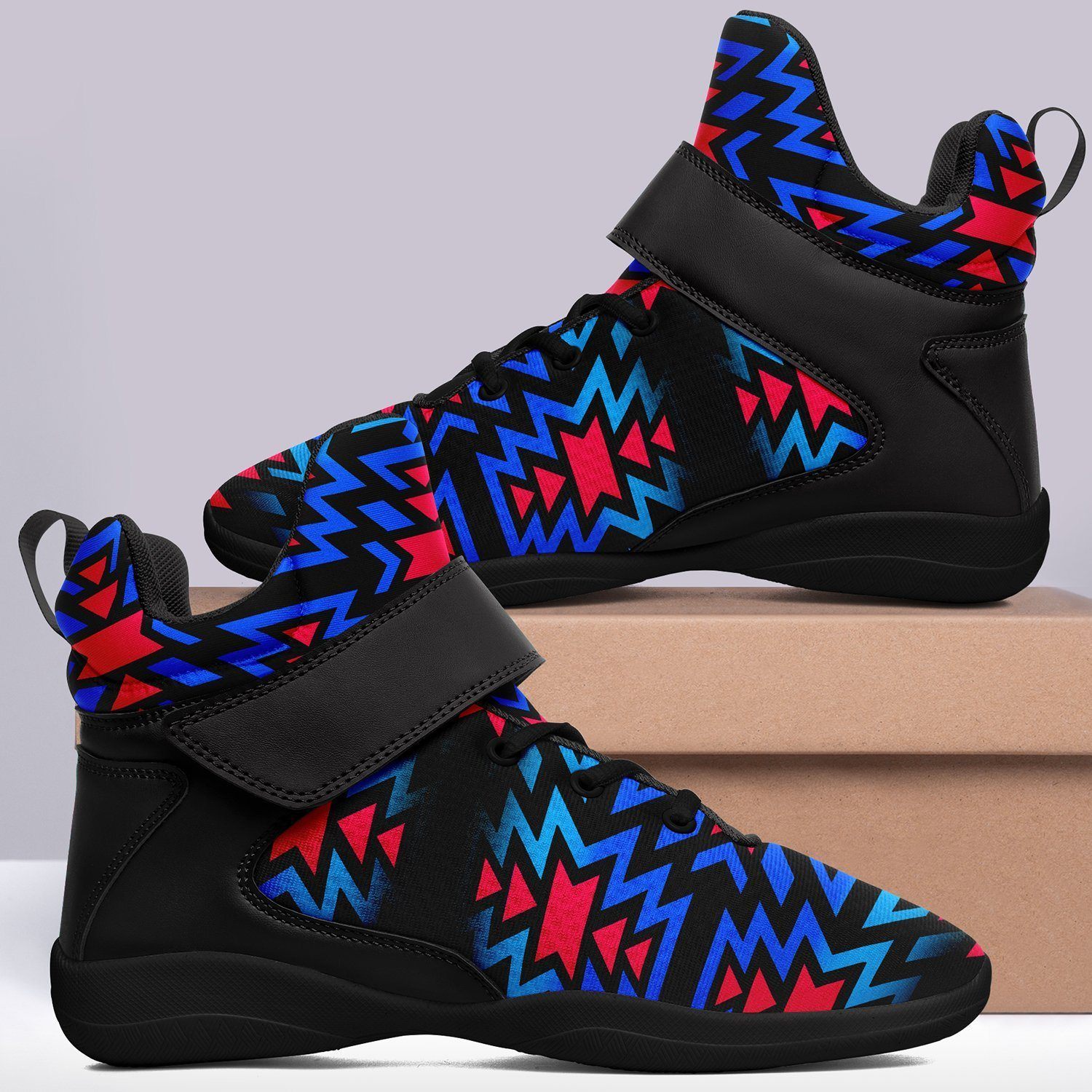 Black Fire Dragonfly Ipottaa Basketball / Sport High Top Shoes - Black Sole 49 Dzine