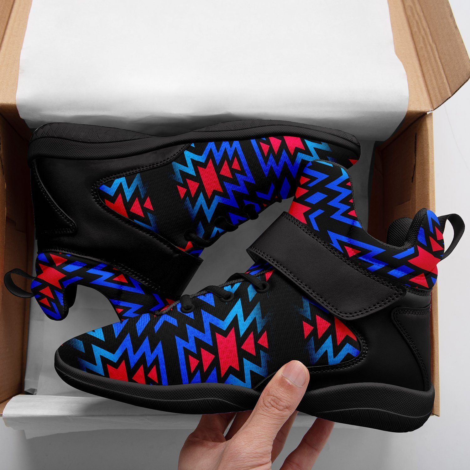 Black Fire Dragonfly Ipottaa Basketball / Sport High Top Shoes - Black Sole 49 Dzine