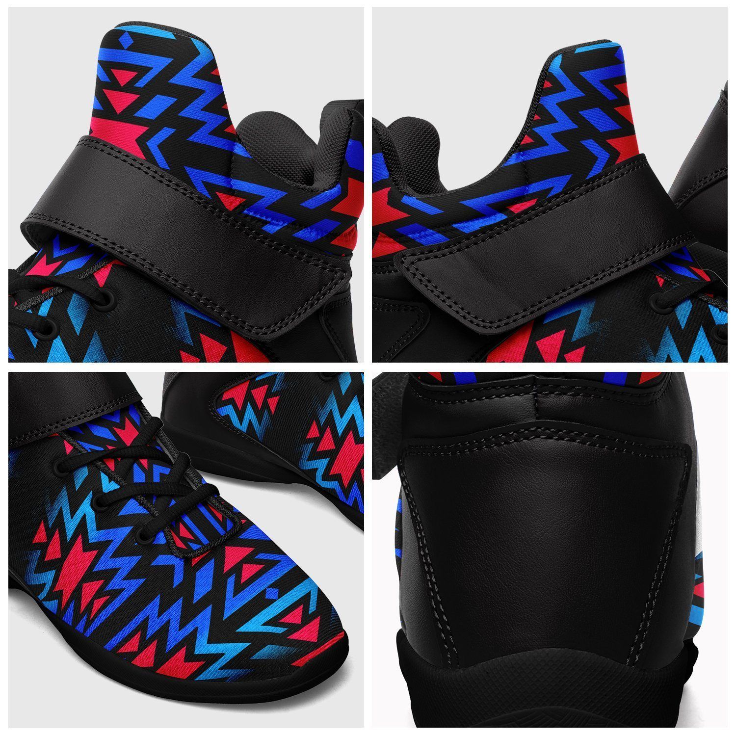 Black Fire Dragonfly Ipottaa Basketball / Sport High Top Shoes - Black Sole 49 Dzine
