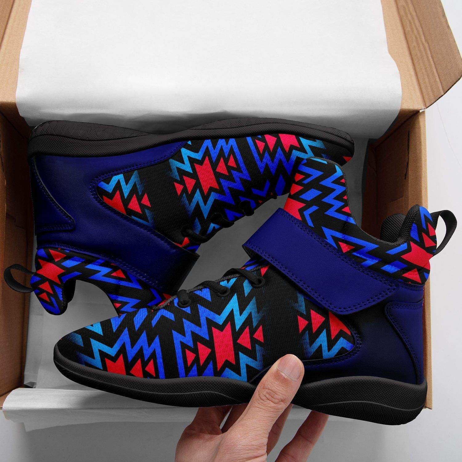 Black Fire Dragonfly Ipottaa Basketball / Sport High Top Shoes - Black Sole 49 Dzine