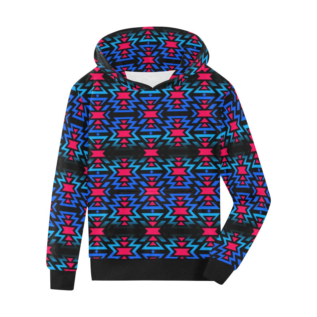 Black Fire Dragonfly Kids' All Over Print Hoodie (Model H38) Kids' AOP Hoodie (H38) e-joyer
