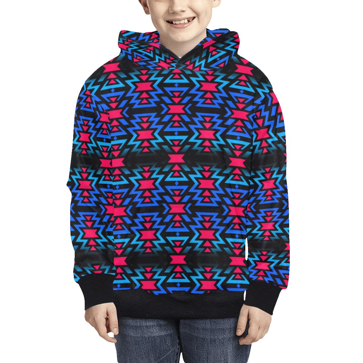 Black Fire Dragonfly Kids' All Over Print Hoodie (Model H38) Kids' AOP Hoodie (H38) e-joyer 