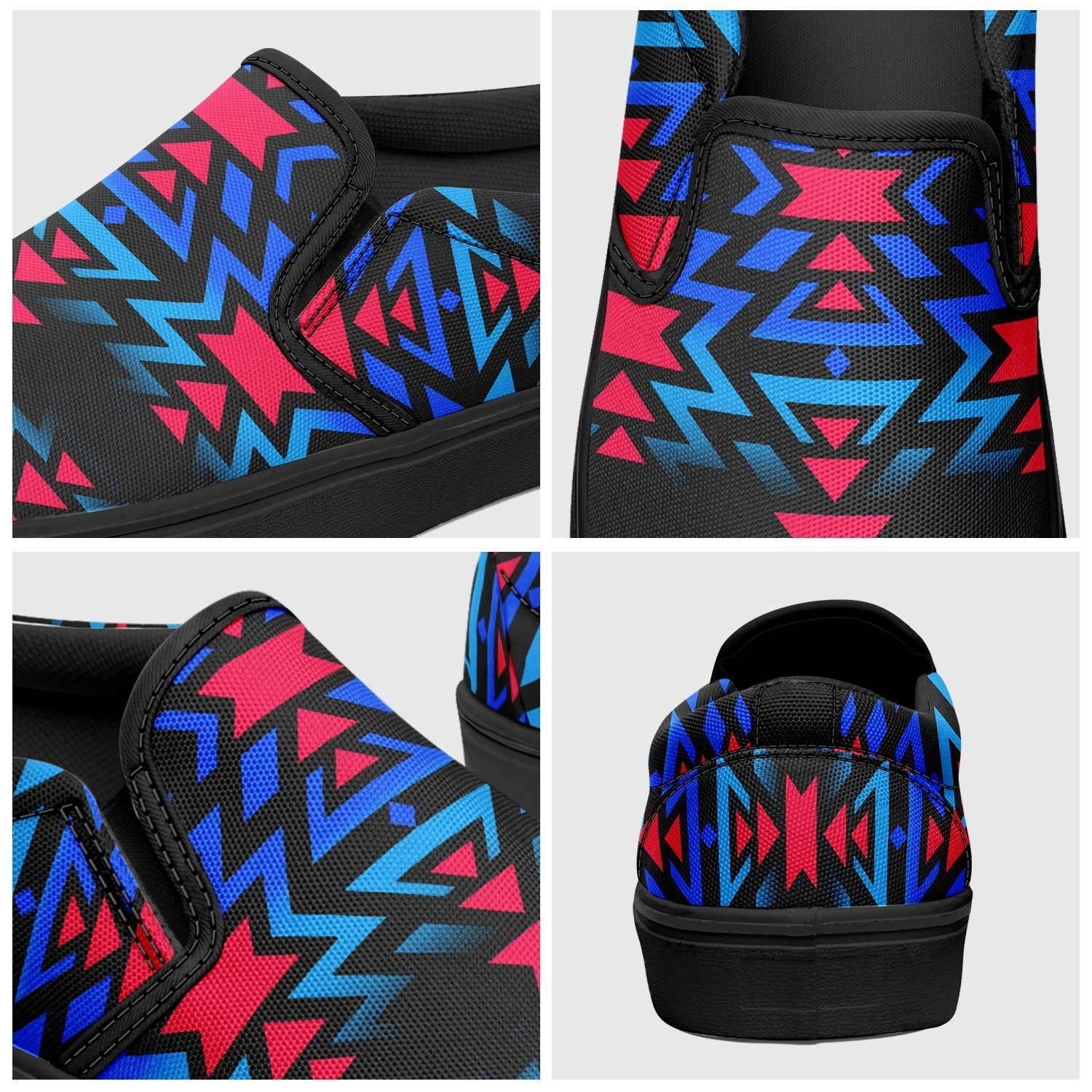 Black Fire Dragonfly Otoyimm Canvas Slip On Shoes 49 Dzine
