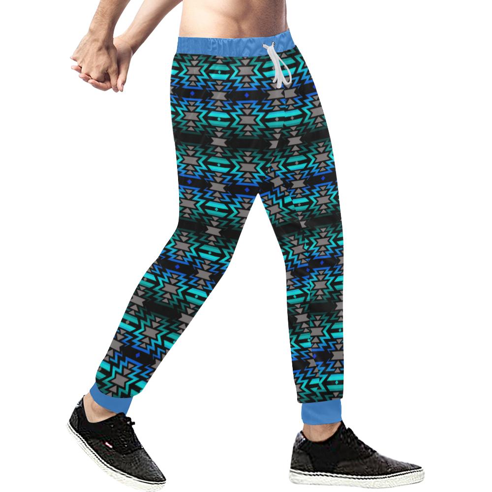 Black Fire Northern Lights Men's All Over Print Sweatpants (Model L11) Men's All Over Print Sweatpants (L11) e-joyer