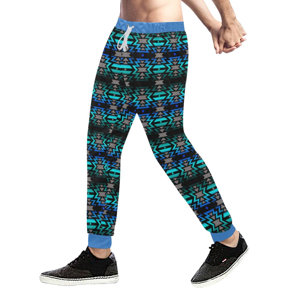 Black Fire Northern Lights Men's All Over Print Sweatpants (Model L11) Men's All Over Print Sweatpants (L11) e-joyer
