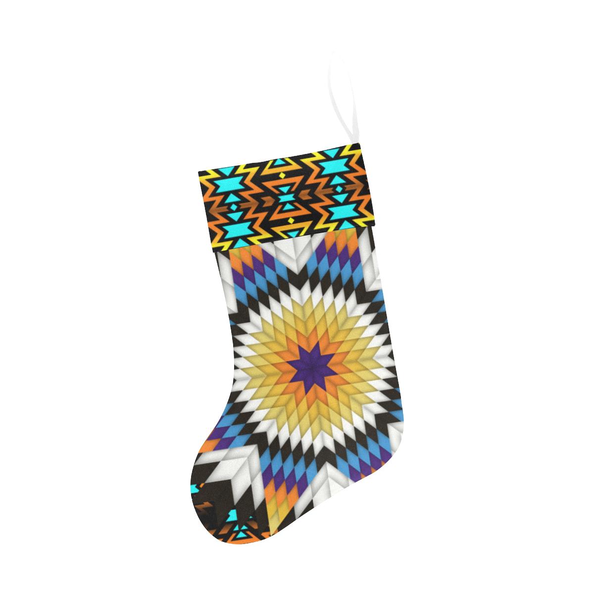 Black Fire Star Christmas Stocking holiday stocking e-joyer