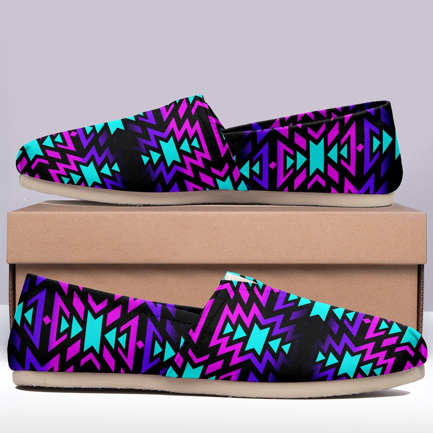 Black Fire Winter Sunset Casual Unisex Slip On Shoe Herman