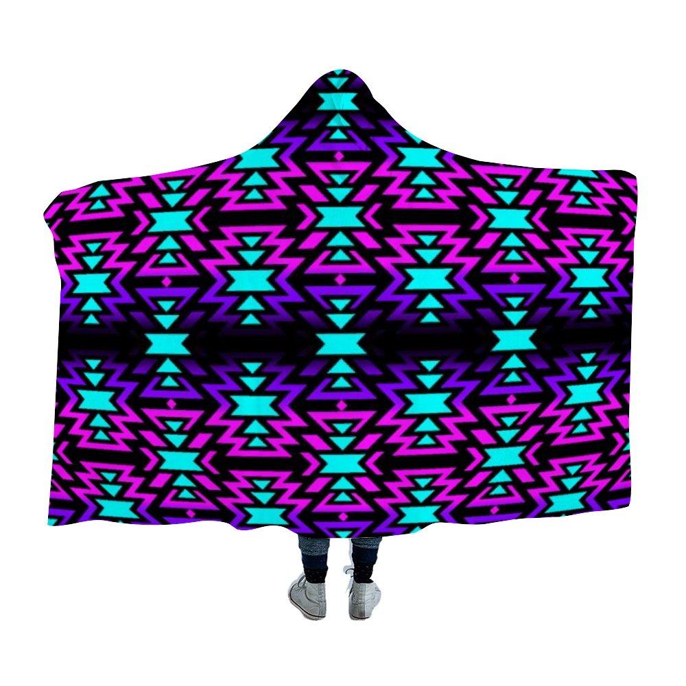 Black Fire Winter Sunset Hooded Blanket 49 Dzine