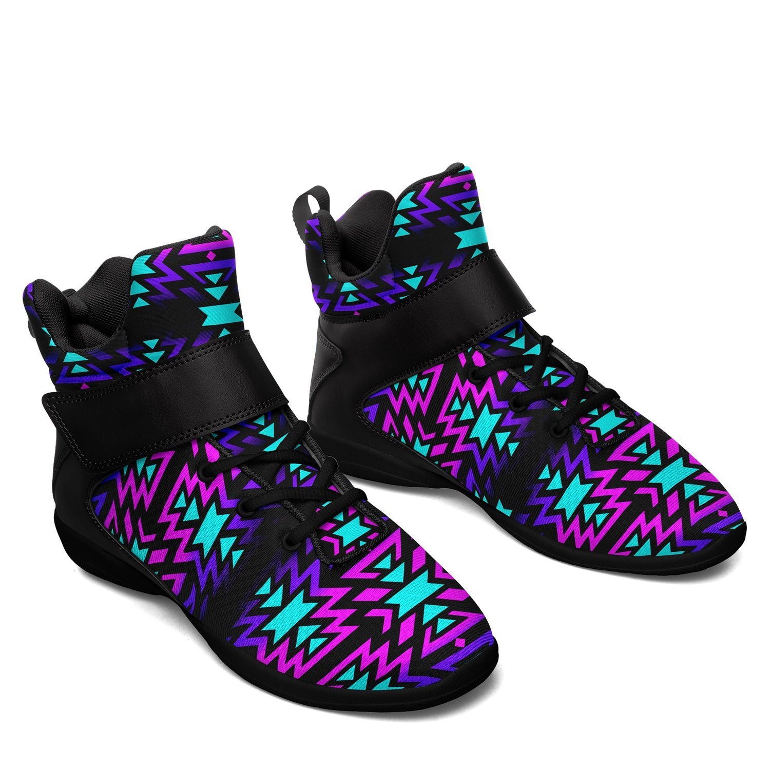 Black Fire Winter Sunset Ipottaa Basketball / Sport High Top Shoes 49 Dzine