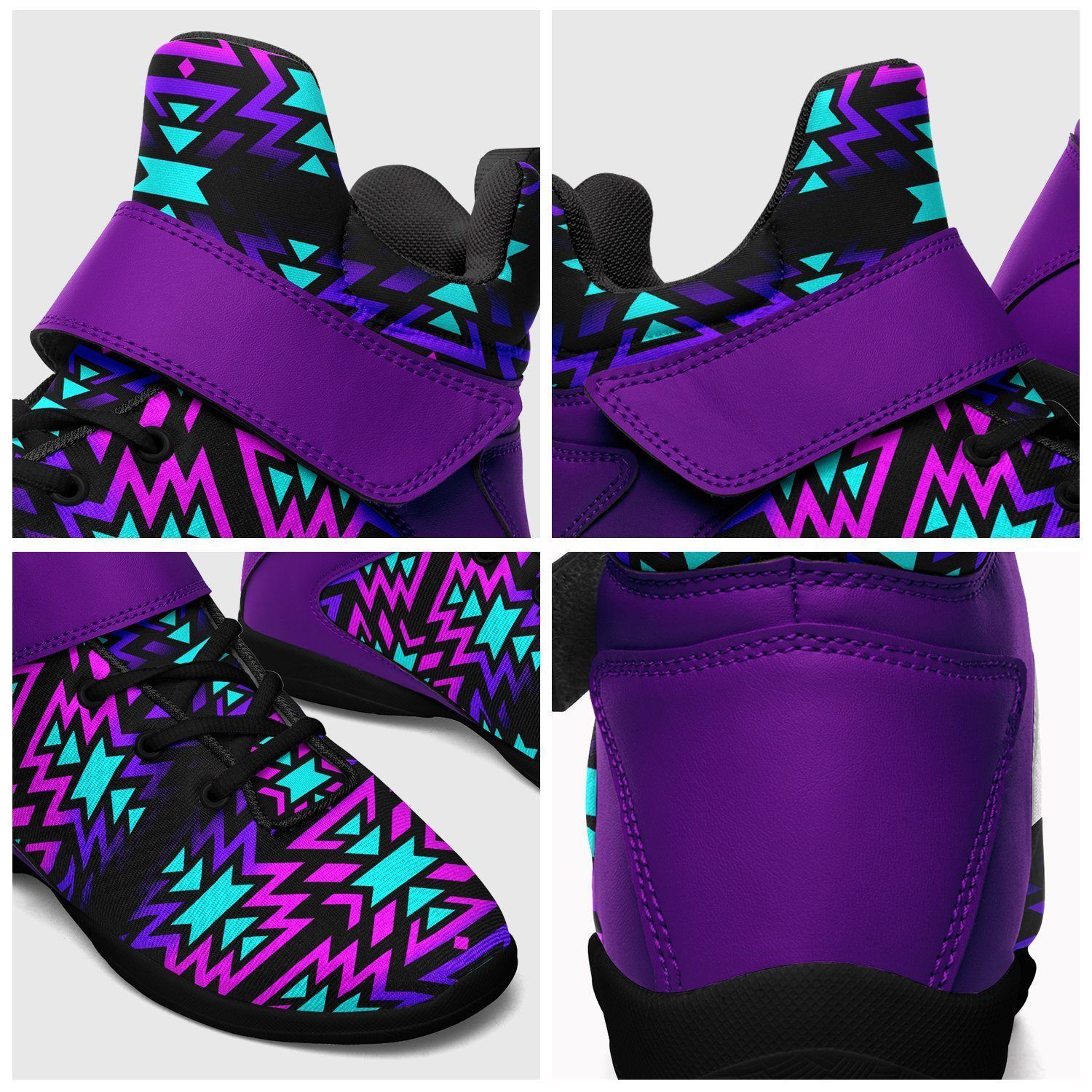Black Fire Winter Sunset Ipottaa Basketball / Sport High Top Shoes - Black Sole 49 Dzine