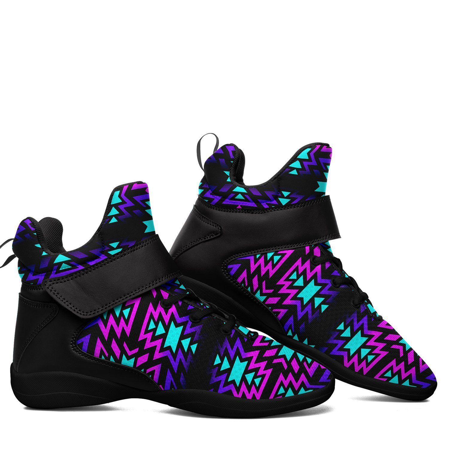 Black Fire Winter Sunset Ipottaa Basketball / Sport High Top Shoes - Black Sole 49 Dzine