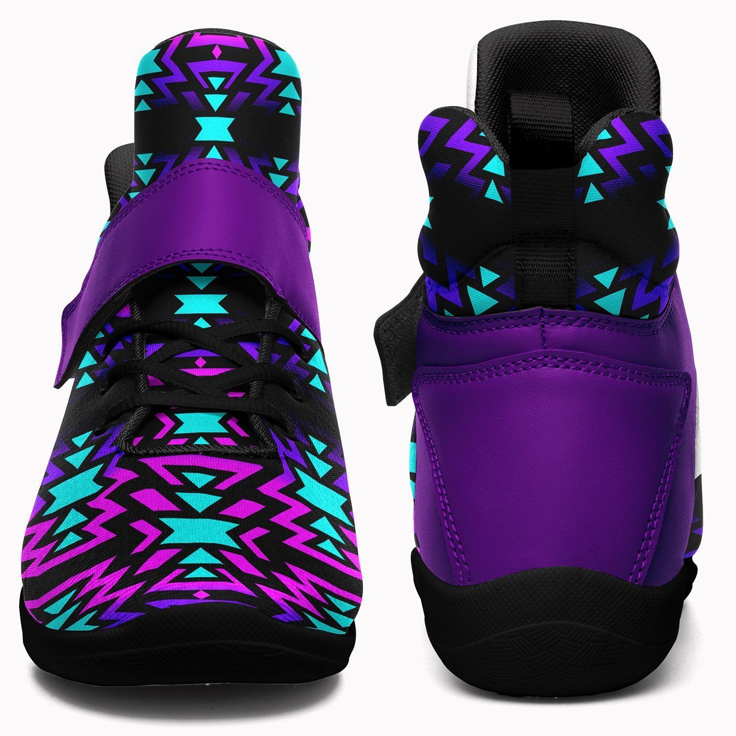 Black Fire Winter Sunset Ipottaa Basketball / Sport High Top Shoes - Black Sole 49 Dzine