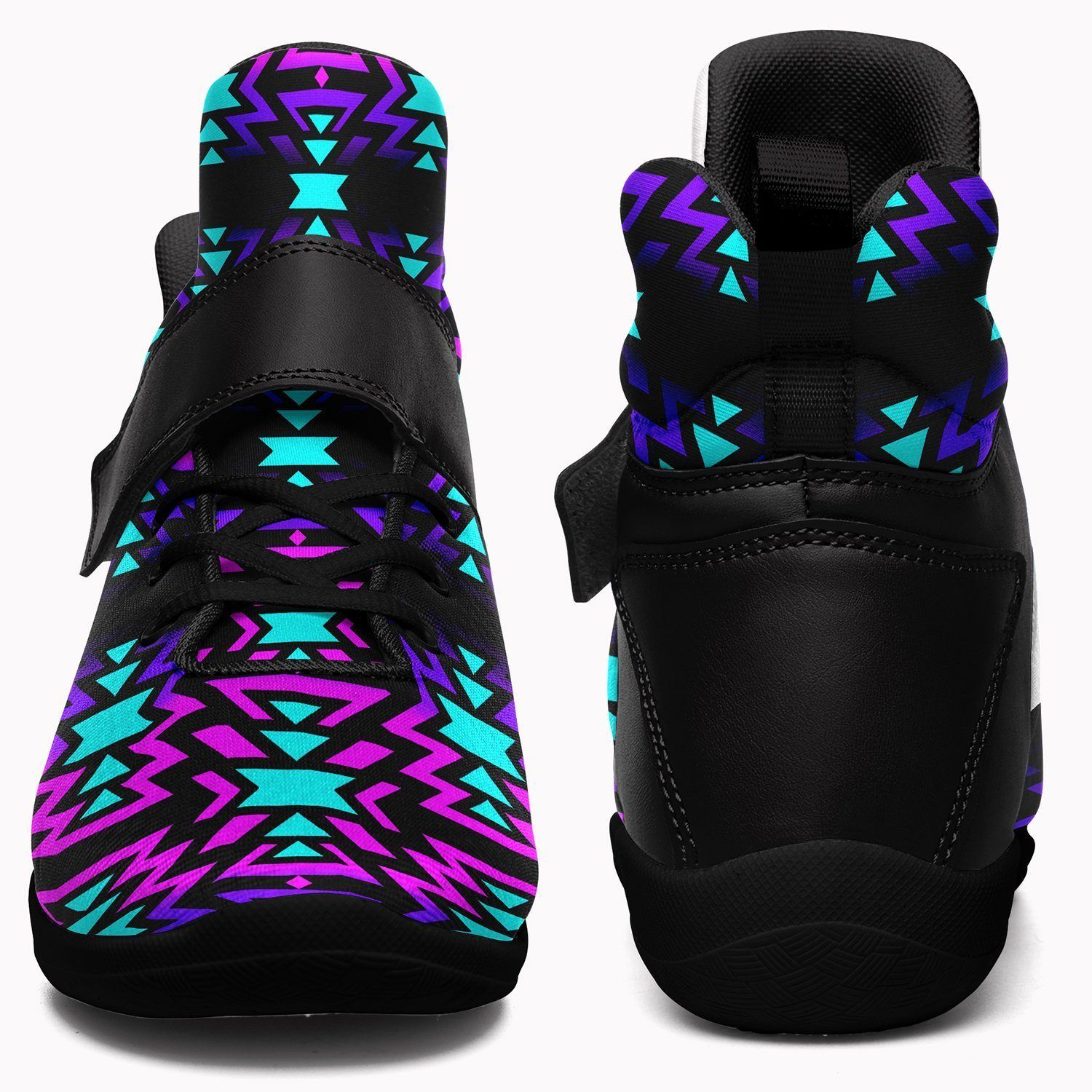 Black Fire Winter Sunset Ipottaa Basketball / Sport High Top Shoes - Black Sole 49 Dzine