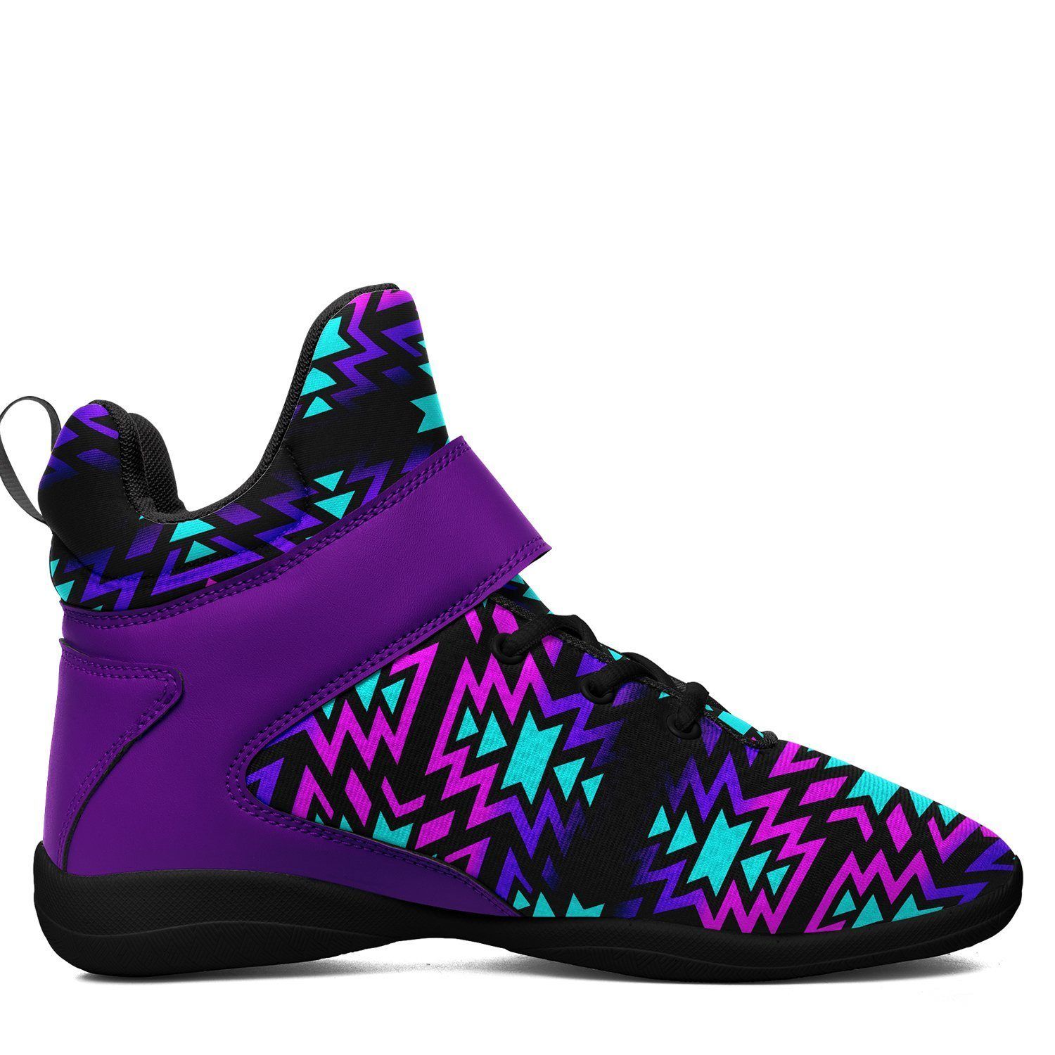 Black Fire Winter Sunset Ipottaa Basketball / Sport High Top Shoes - Black Sole 49 Dzine