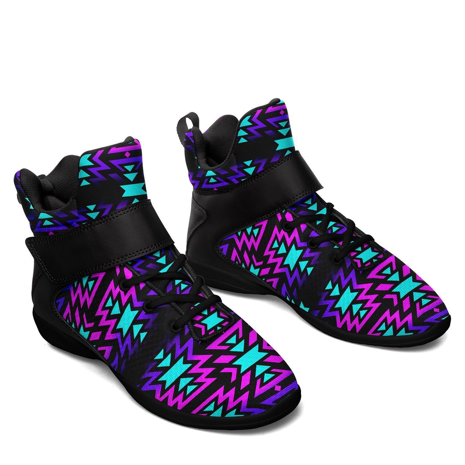 Black Fire Winter Sunset Ipottaa Basketball / Sport High Top Shoes - Black Sole 49 Dzine