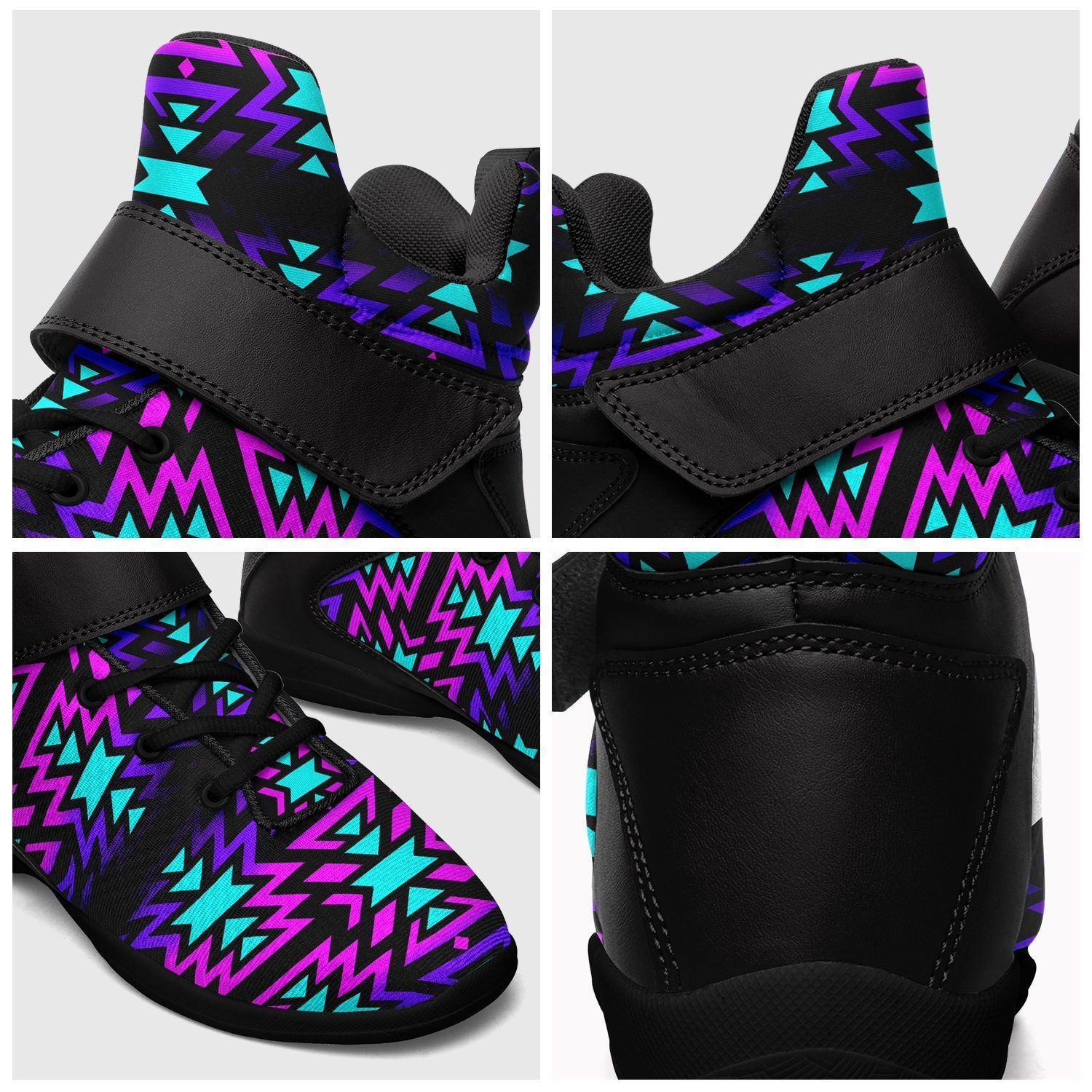 Black Fire Winter Sunset Ipottaa Basketball / Sport High Top Shoes - Black Sole 49 Dzine