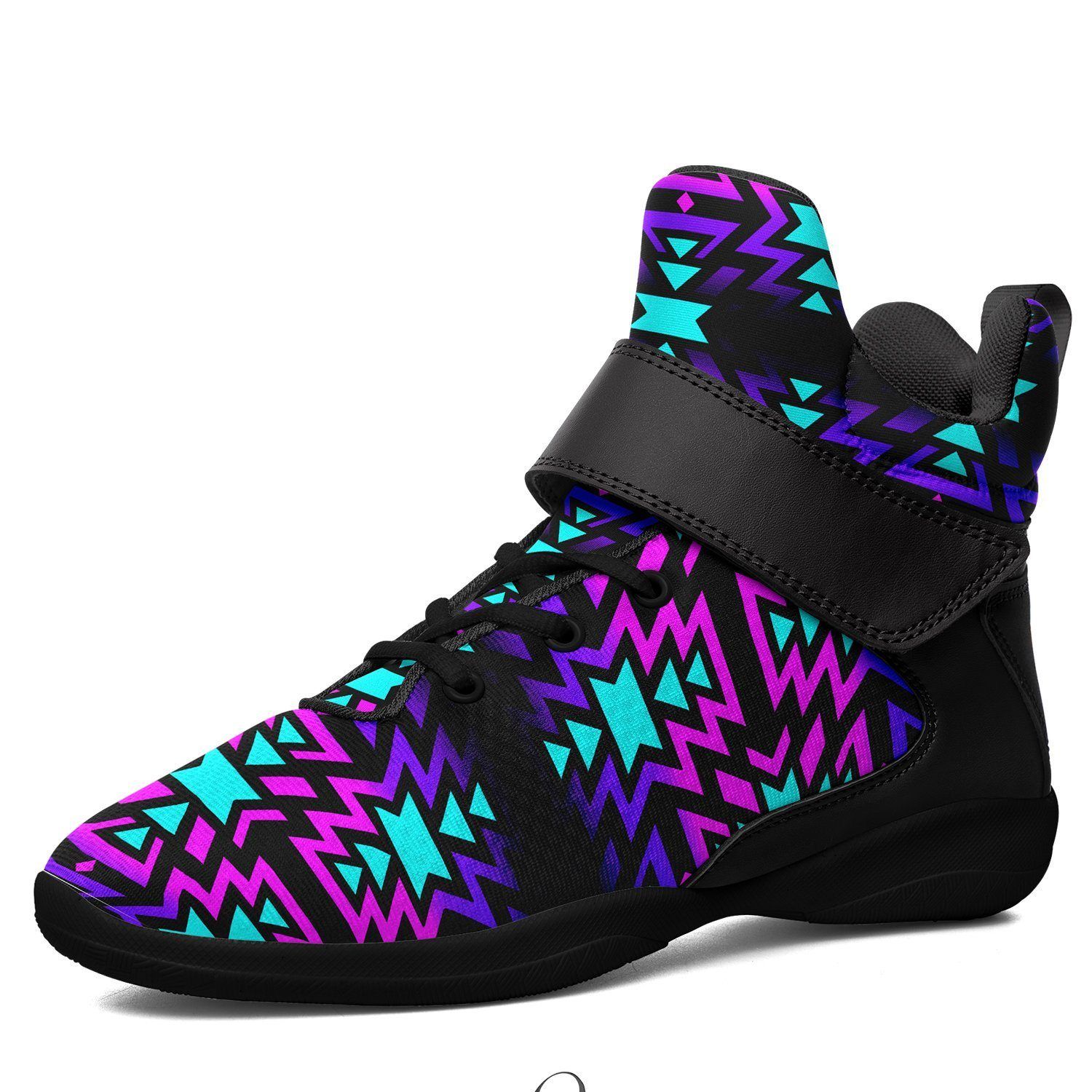Black Fire Winter Sunset Ipottaa Basketball / Sport High Top Shoes - Black Sole 49 Dzine US Men 7 / EUR 40 Black Sole with Black Strap