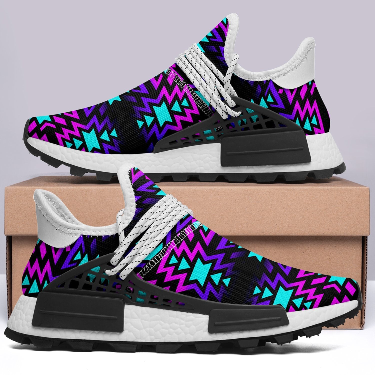 Black Fire Winter Sunset Okaki Sneakers Shoes 49 Dzine