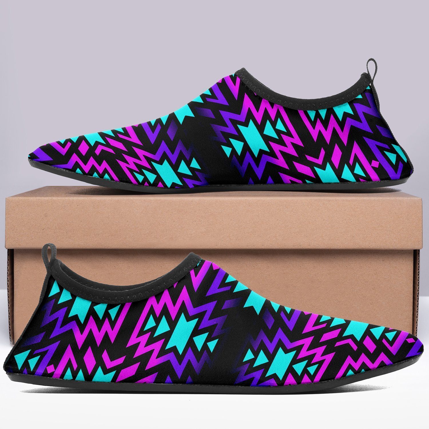 Black Fire Winter Sunset Sockamoccs Kid's Slip On Shoes 49 Dzine