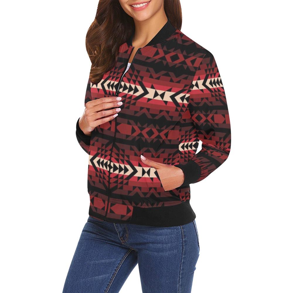 Black Rose All Over Print Bomber Jacket for Women (Model H19) All Over Print Bomber Jacket for Women (H19) e-joyer
