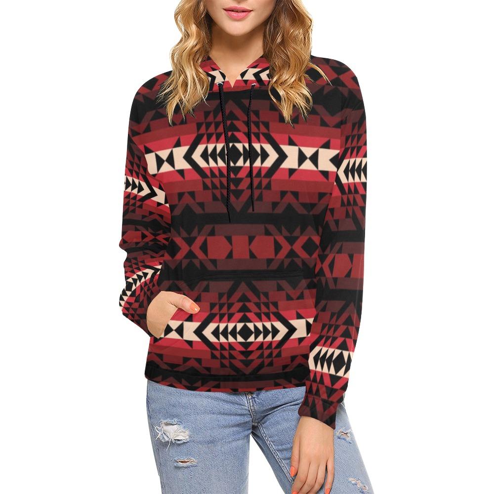 Black Rose All Over Print Hoodie for Women (USA Size) (Model H13) All Over Print Hoodie for Women (H13) e-joyer