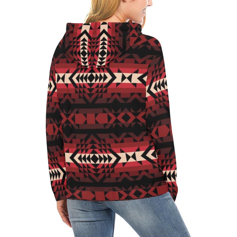 Black Rose All Over Print Hoodie for Women (USA Size) (Model H13) All Over Print Hoodie for Women (H13) e-joyer