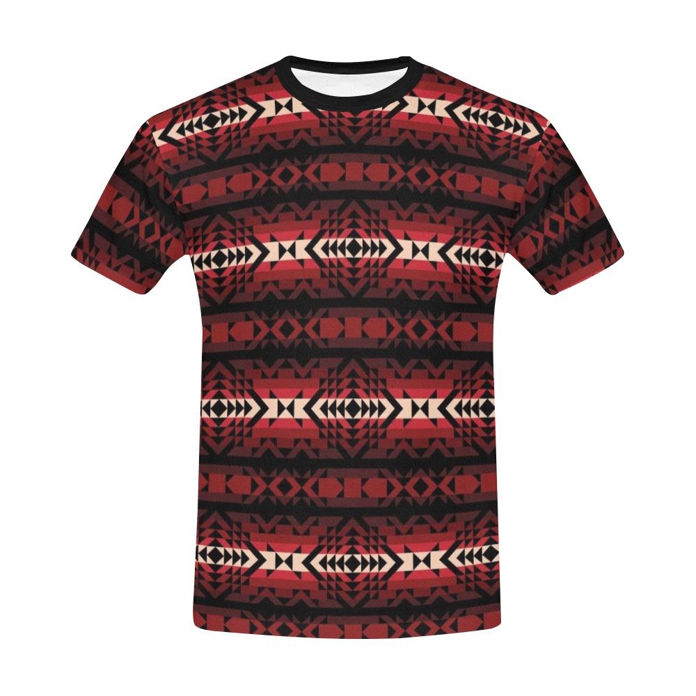 Black Rose All Over Print T-Shirt for Men (USA Size) (Model T40) All Over Print T-Shirt for Men (T40) e-joyer