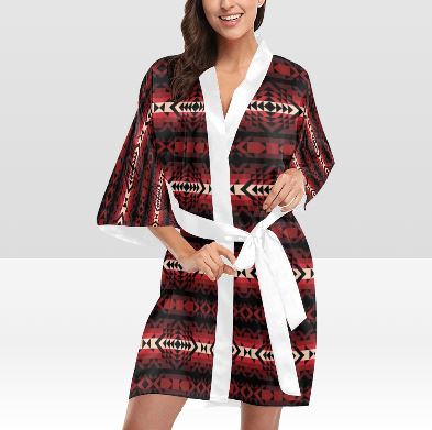 Black Rose Kimono Robe Artsadd