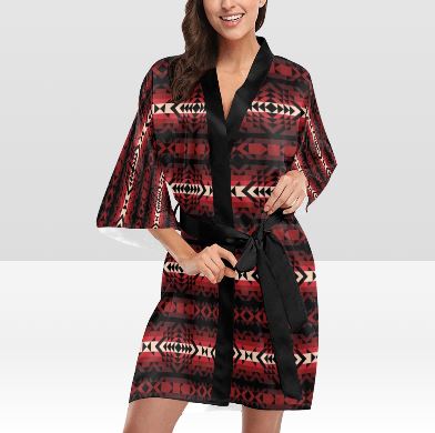 Black Rose Kimono Robe Artsadd