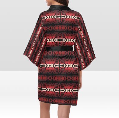 Black Rose Kimono Robe Artsadd