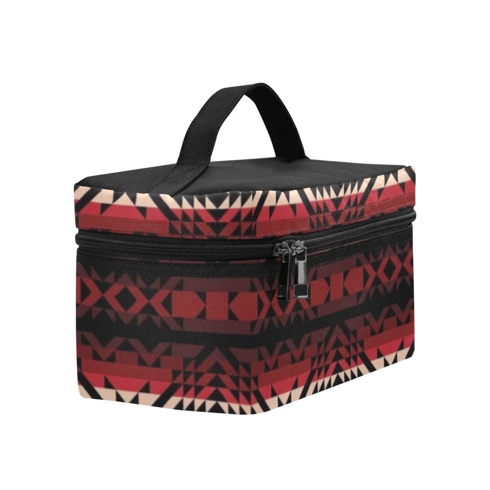 Black Rose Large Cosmetic Bag/Large (Model 1658) Cosmetic Bag e-joyer