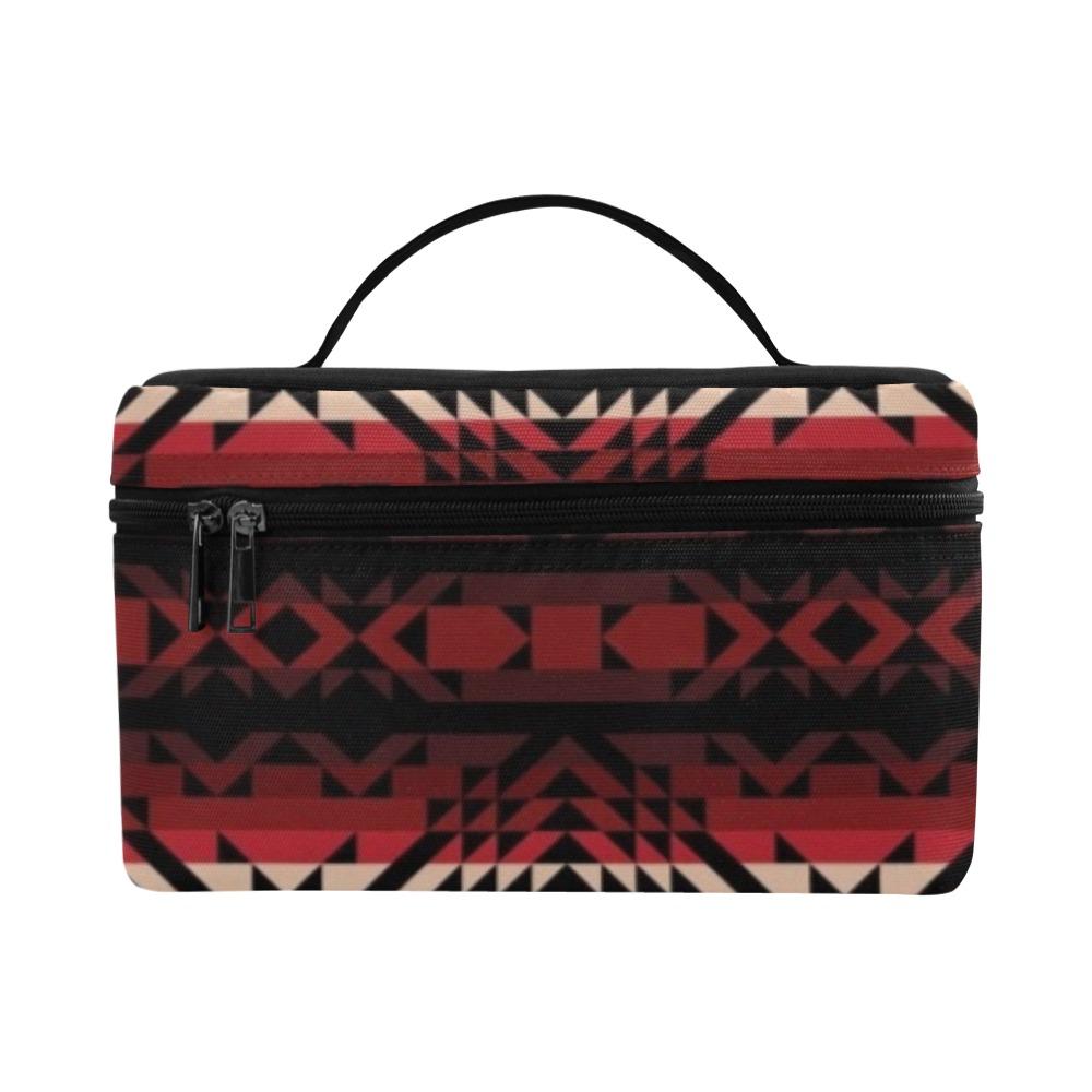 Black Rose Large Cosmetic Bag/Large (Model 1658) Cosmetic Bag e-joyer
