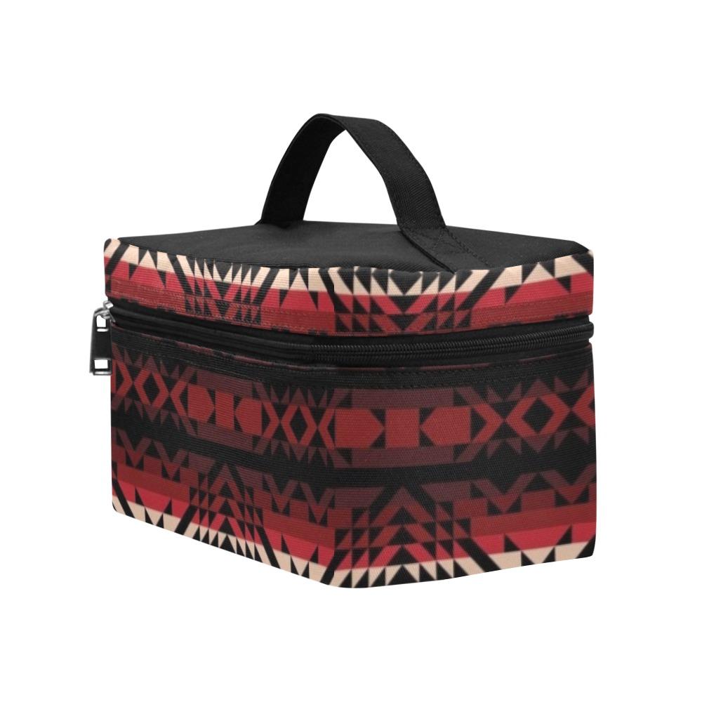 Black Rose Large Cosmetic Bag/Large (Model 1658) Cosmetic Bag e-joyer