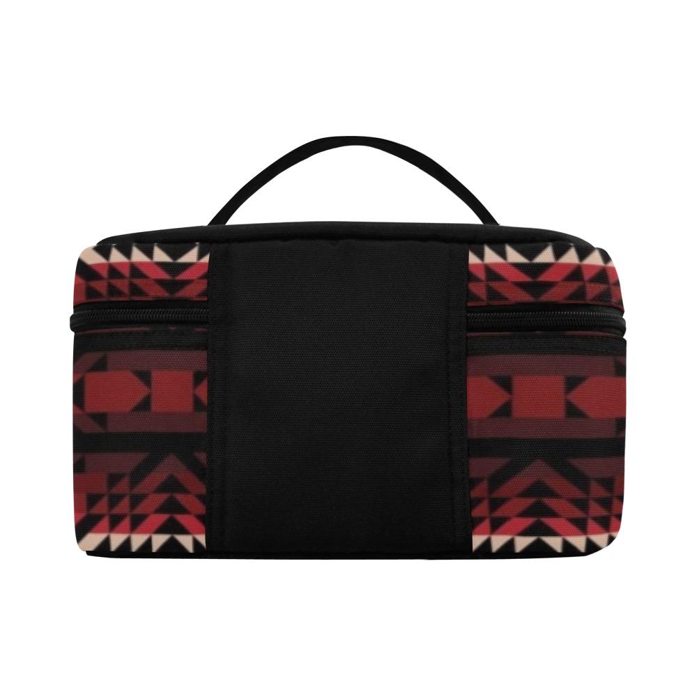 Black Rose Large Cosmetic Bag/Large (Model 1658) Cosmetic Bag e-joyer