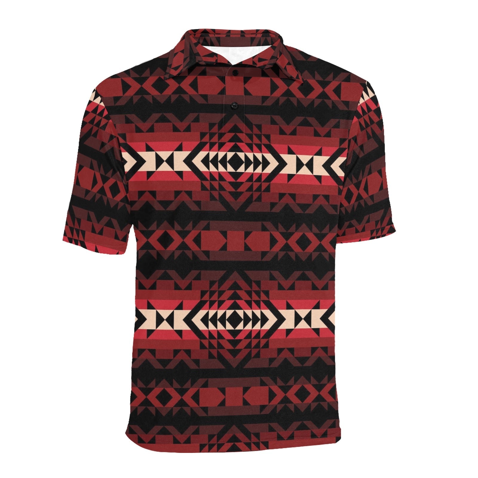 Black Rose Men's All Over Print Polo Shirt (Model T55) Men's Polo Shirt (Model T55) e-joyer