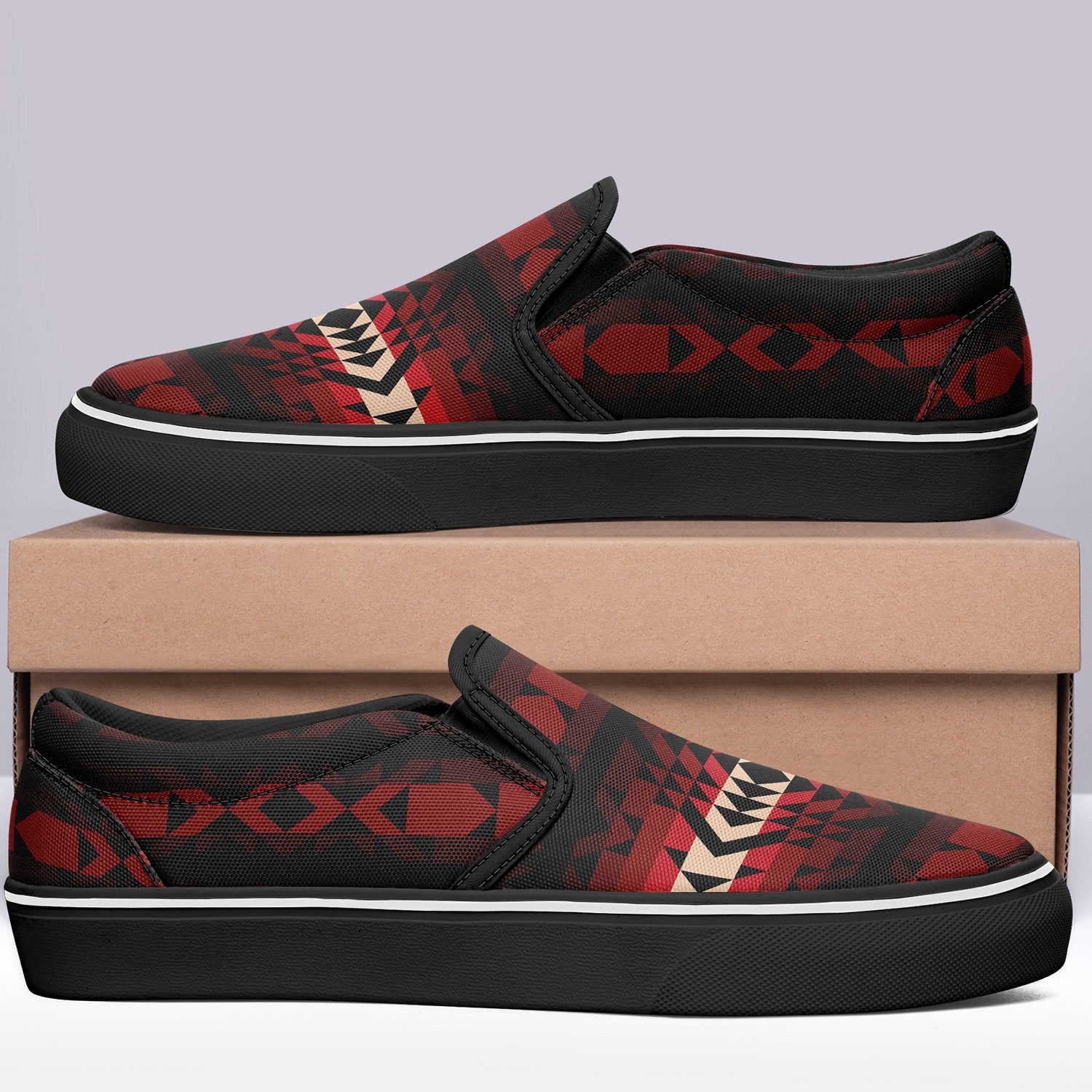 Black Rose Otoyimm Canvas Slip On Shoes otoyimm Herman