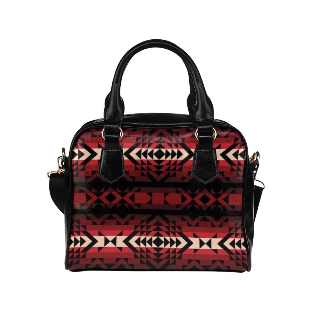 Black Rose Shoulder Handbag (Model 1634) Shoulder Handbags (1634) e-joyer