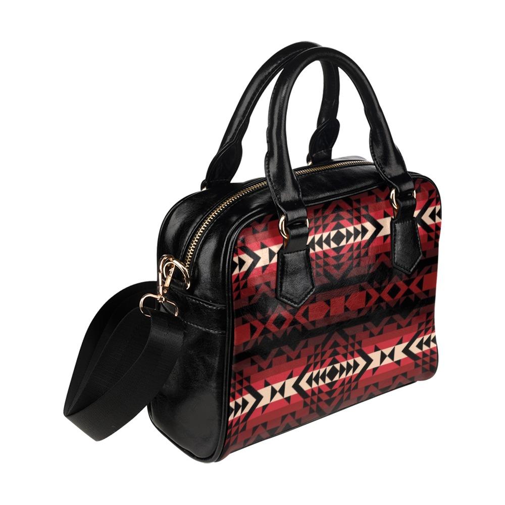 Black Rose Shoulder Handbag (Model 1634) Shoulder Handbags (1634) e-joyer