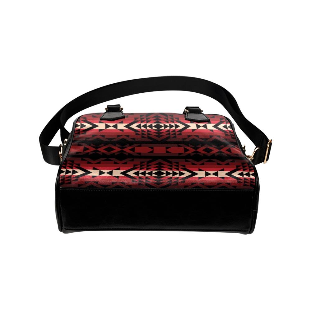 Black Rose Shoulder Handbag (Model 1634) Shoulder Handbags (1634) e-joyer