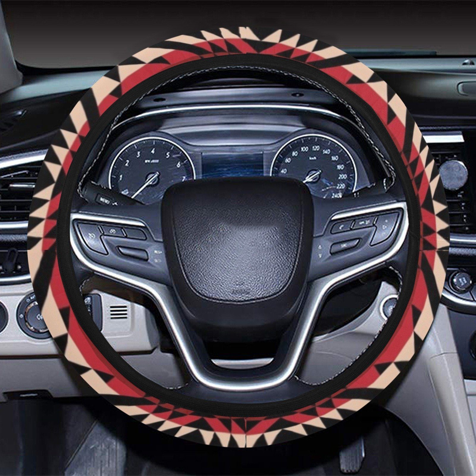 Black Rose Steering Wheel Cover with Elastic Edge Steering Wheel Cover with Elastic Edge e-joyer 