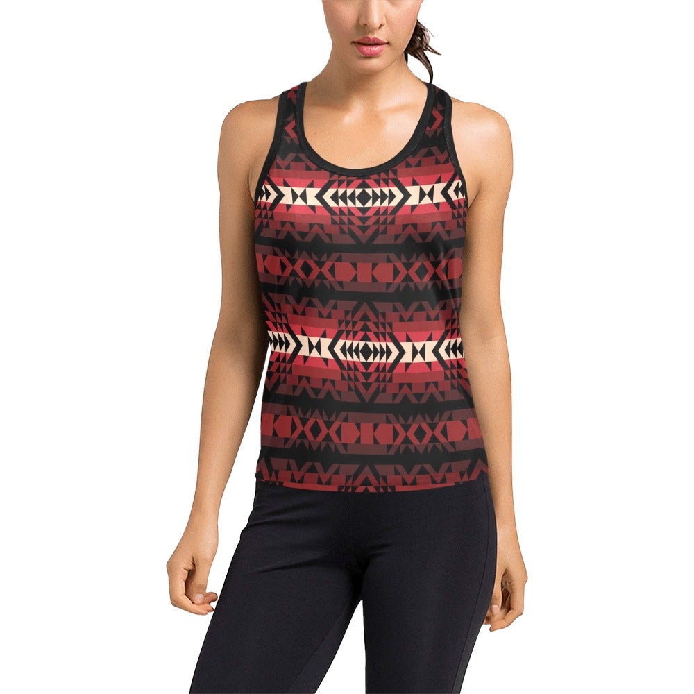Black Rose Women's Racerback Tank Top (Model T60) Racerback Tank Top (T60) e-joyer