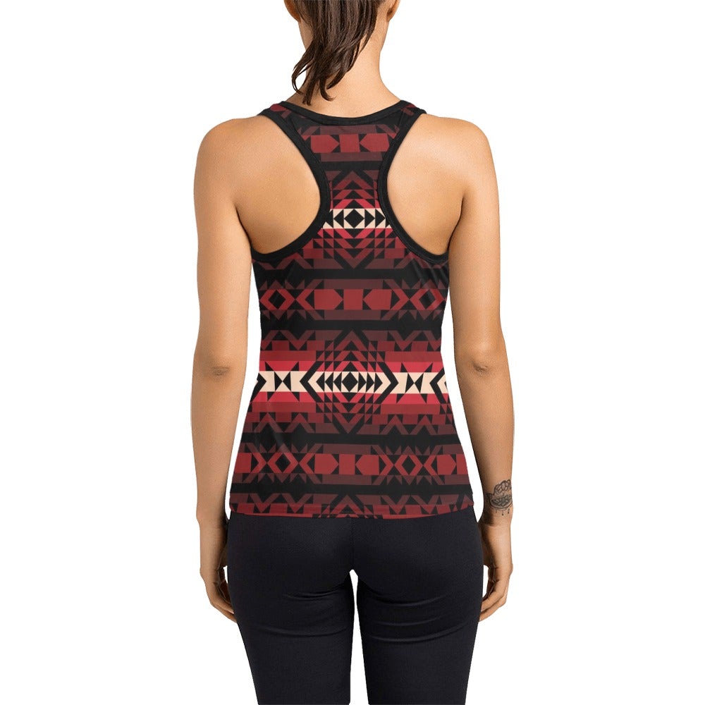 Black Rose Women's Racerback Tank Top (Model T60) Racerback Tank Top (T60) e-joyer