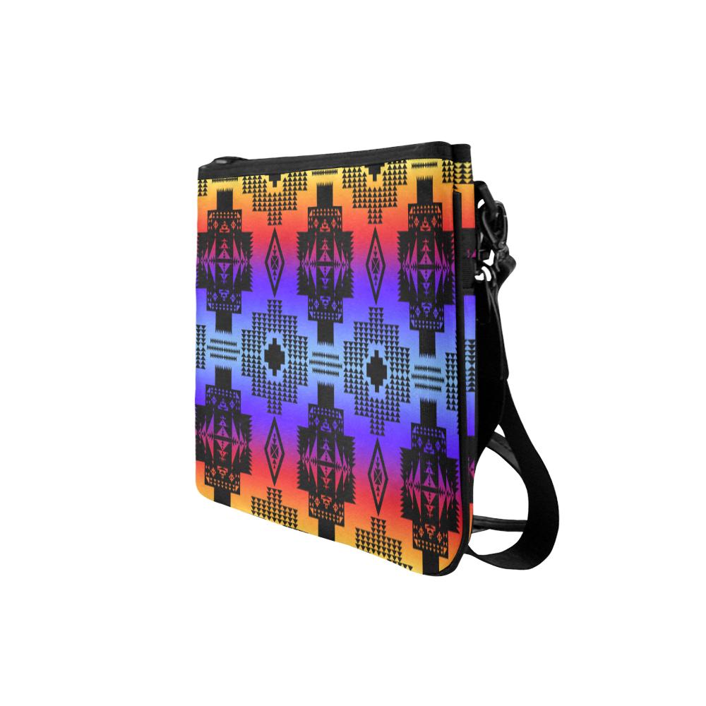 Black Sunset Slim Clutch Bag (Model 1668) Slim Clutch Bags (1668) e-joyer