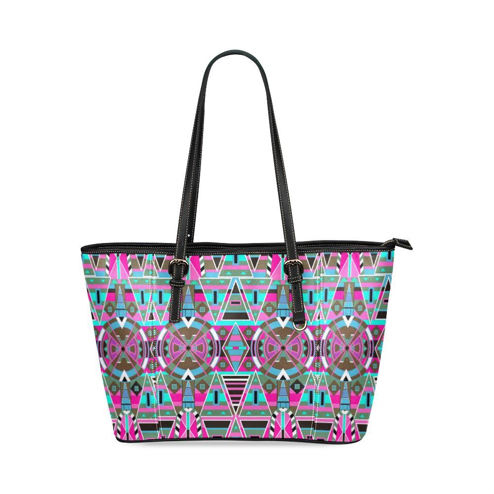 Blood Captive Leather Tote Bag/Large (Model 1640) Leather Tote Bag (1640) e-joyer