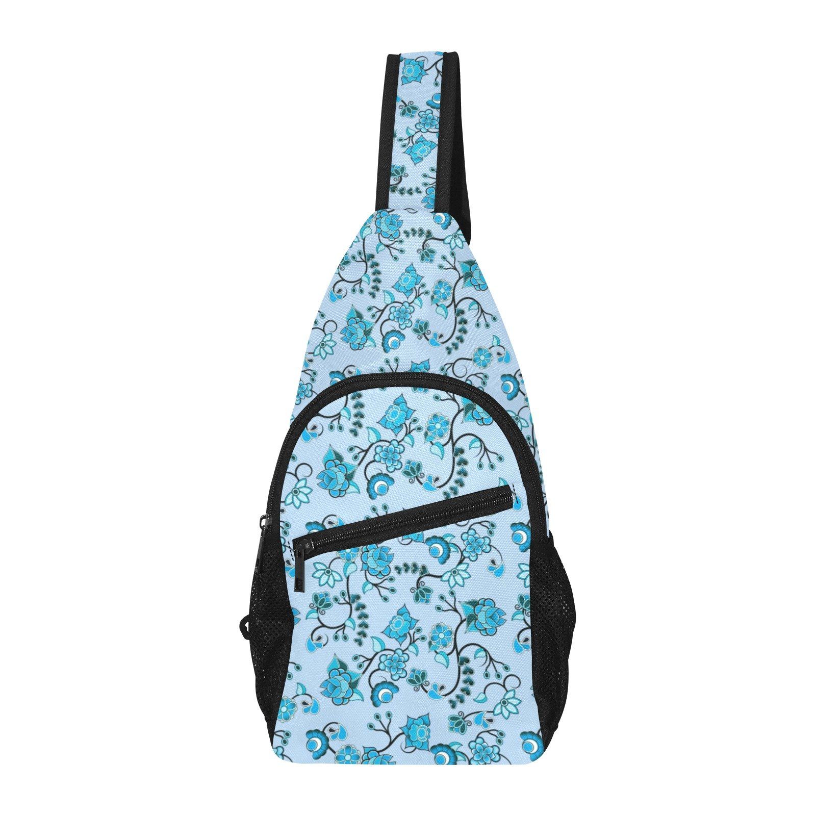 Blue Floral Amour All Over Print Chest Bag (Model 1719) All Over Print Chest Bag (1719) e-joyer