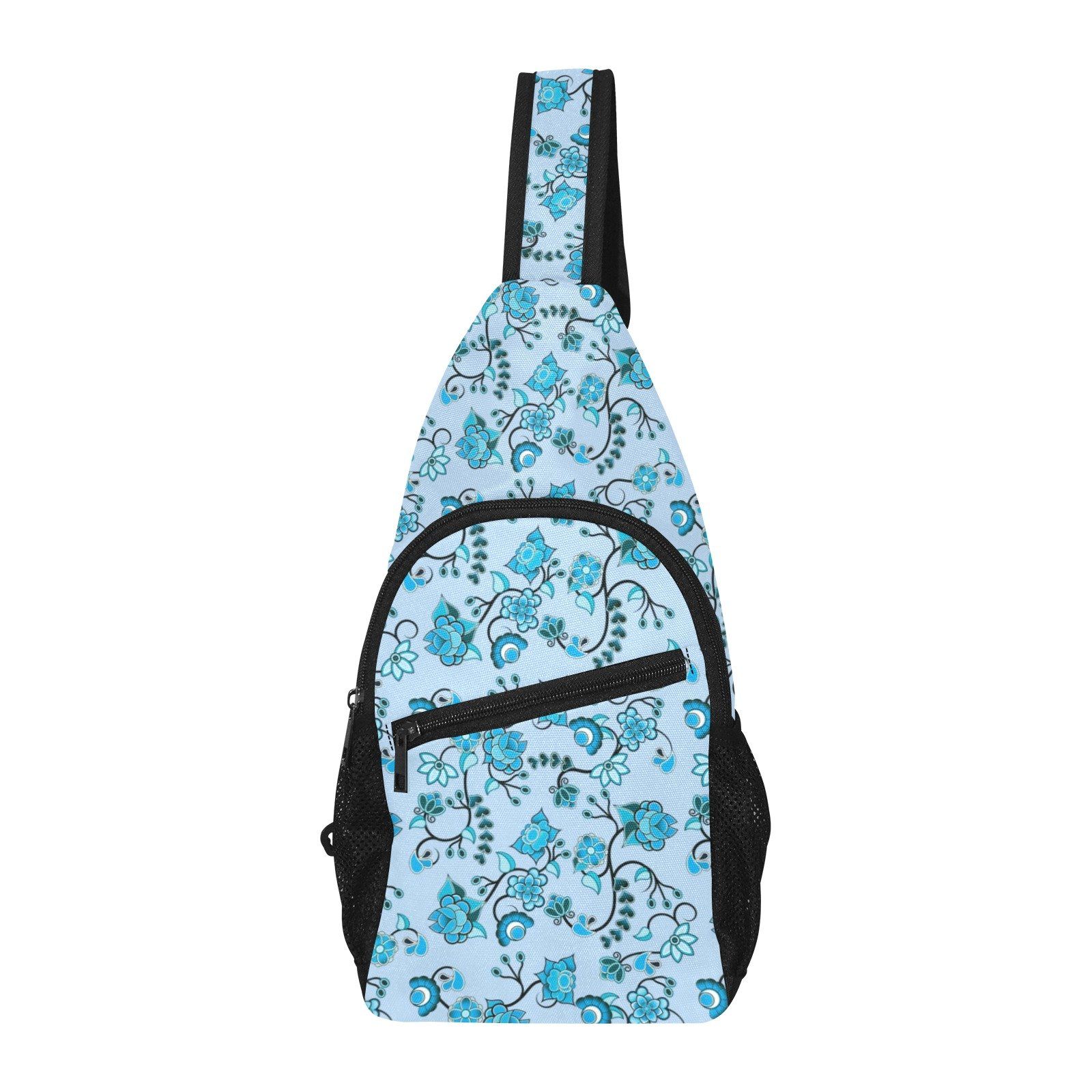 Blue Floral Amour All Over Print Chest Bag (Model 1719) All Over Print Chest Bag (1719) e-joyer 