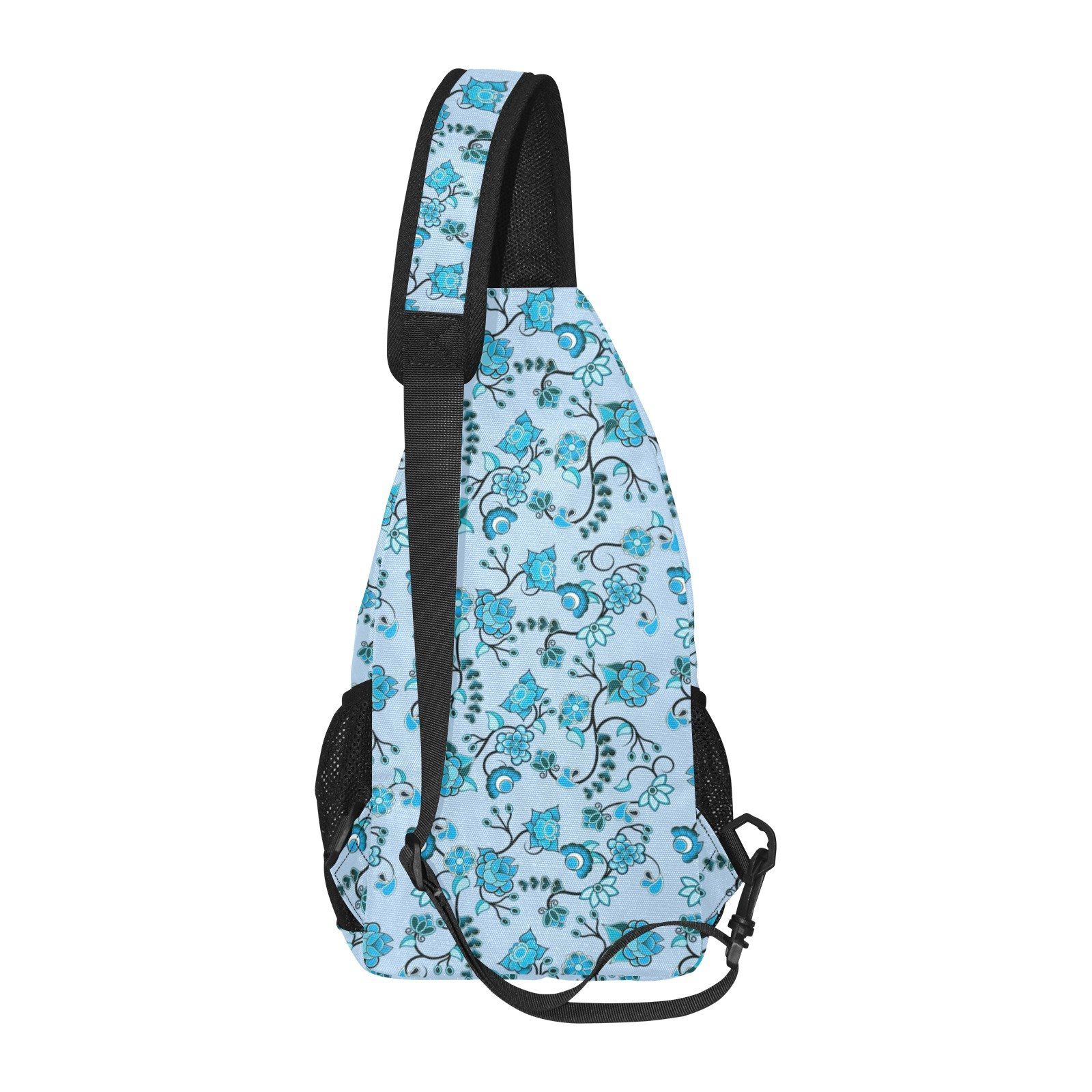 Blue Floral Amour All Over Print Chest Bag (Model 1719) All Over Print Chest Bag (1719) e-joyer