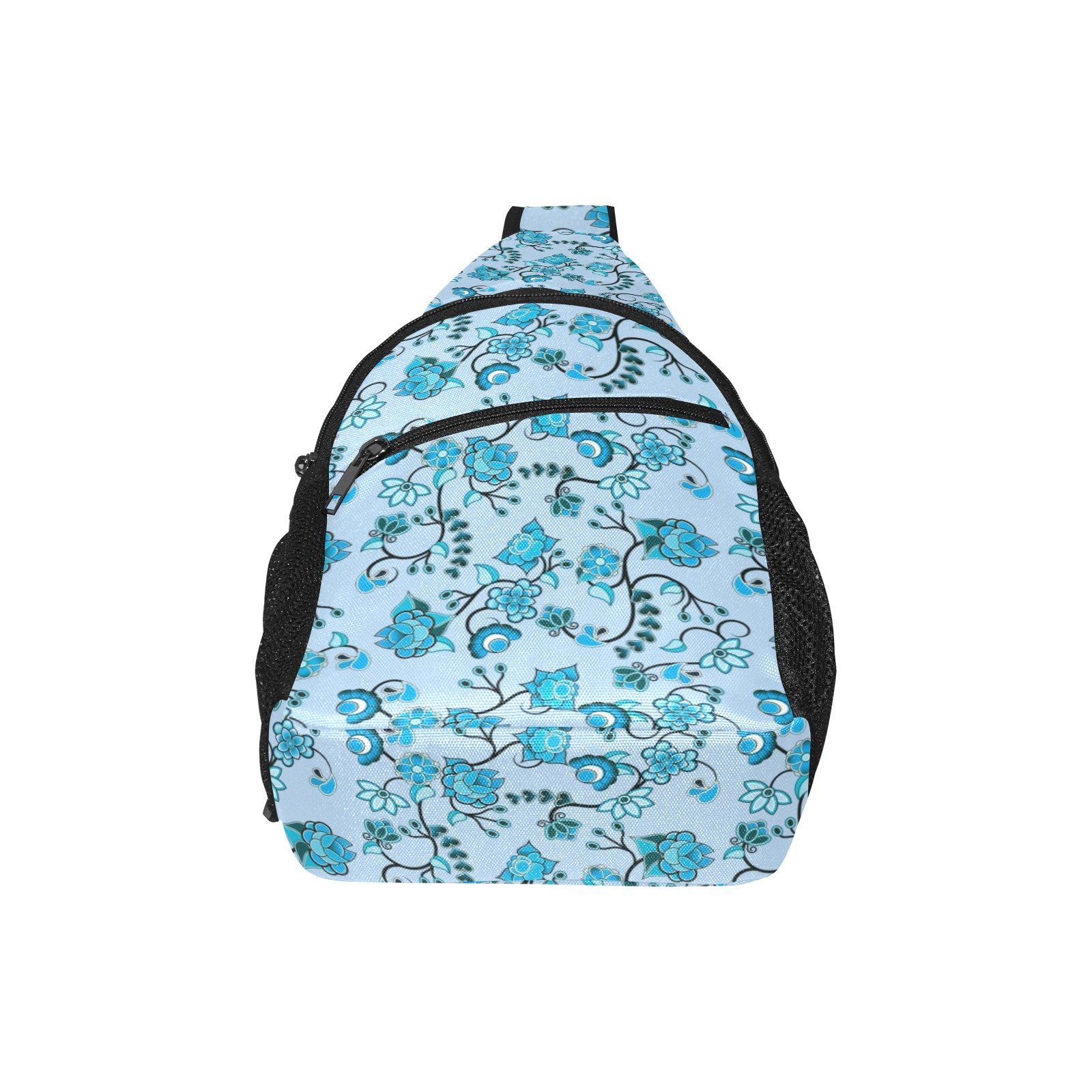Blue Floral Amour All Over Print Chest Bag (Model 1719) All Over Print Chest Bag (1719) e-joyer