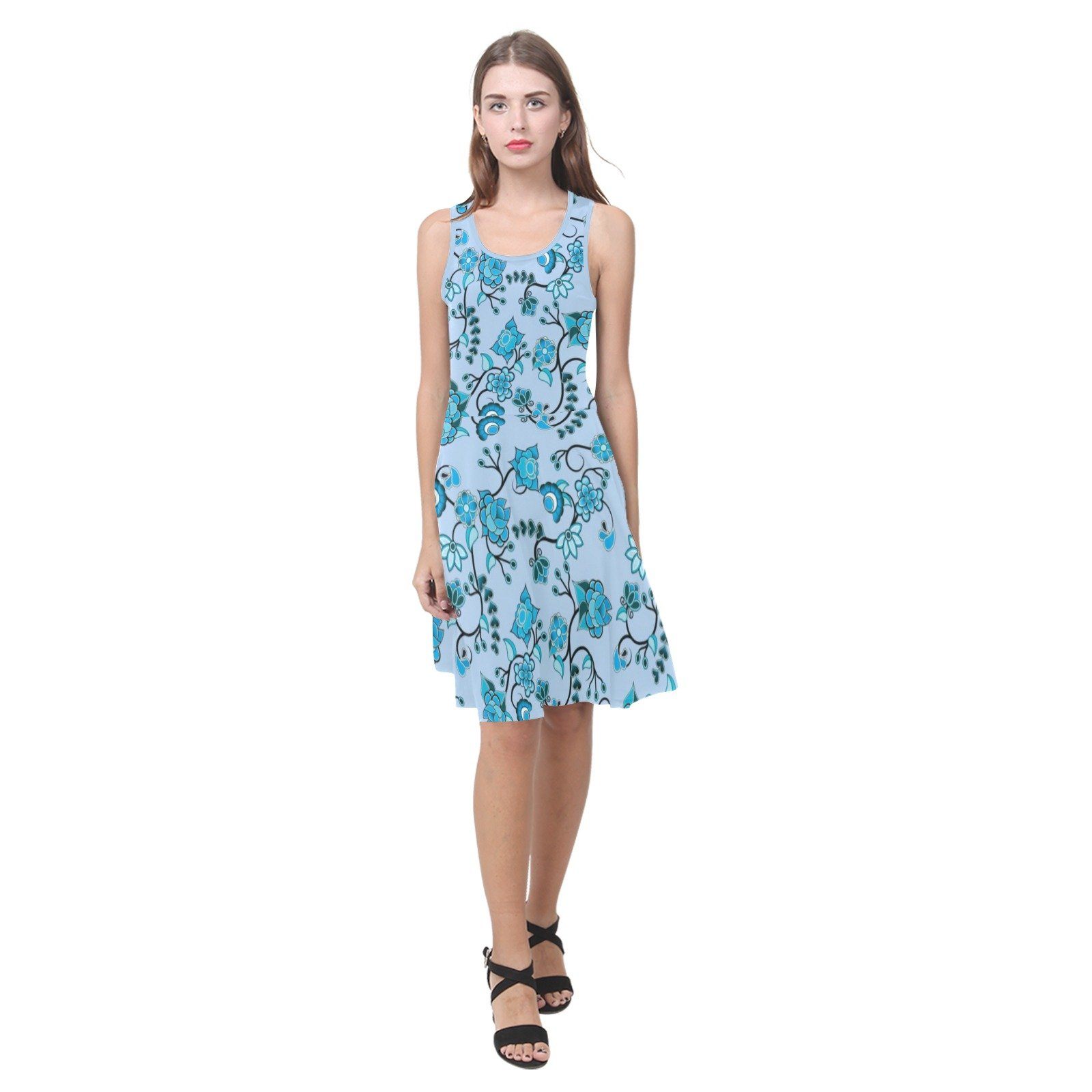 Blue Floral Amour Atalanta Sundress (Model D04) Atalanta Sundress (D04) e-joyer